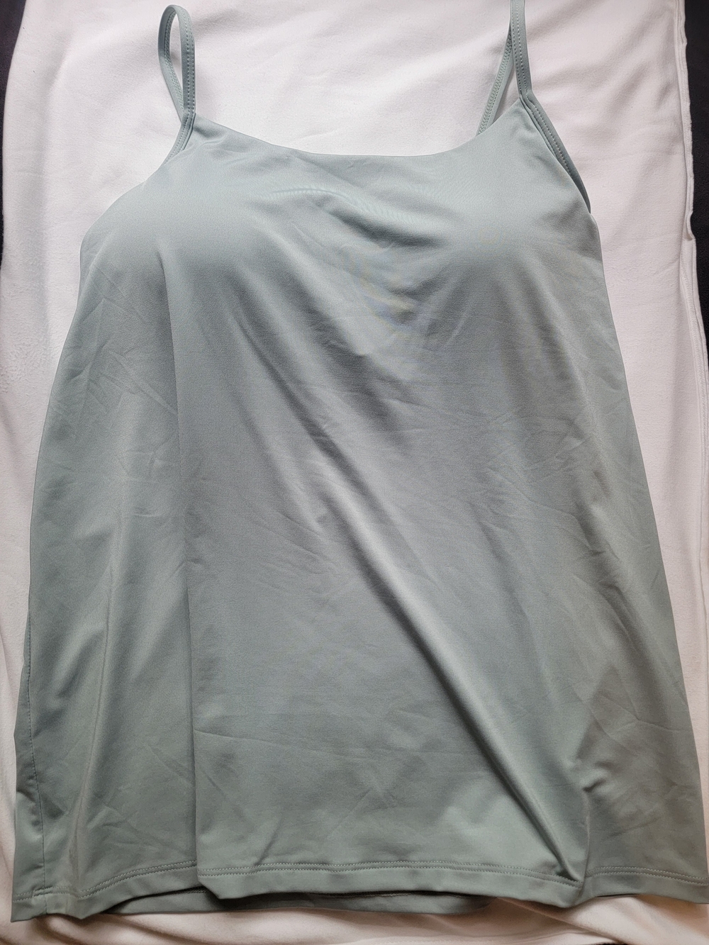 Klassy Network Sage Green Slip Cami with Adjustable Straps